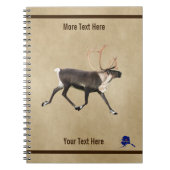 Bull Cariou (rendier) op het perkament Notitieboek (Voorkant)