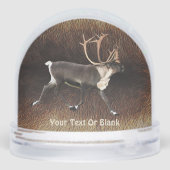 Bull Cariou (rendier) Sneeuwbol (Achterkant)