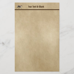 Bull Cariou (rendierpapier) op oud papier