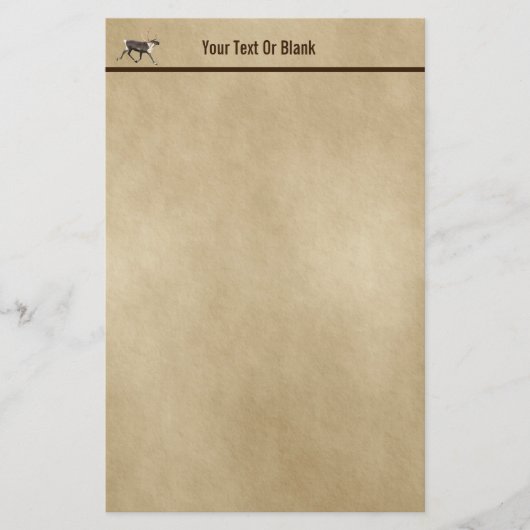 Bull Cariou (rendierpapier) op oud papier (Voorkant)