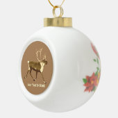 Bull Cariou - Sepia Keramische Bal Ornament (Rechts)