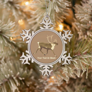 Bull Cariou - Sepia Tin Sneeuwvlok Ornament