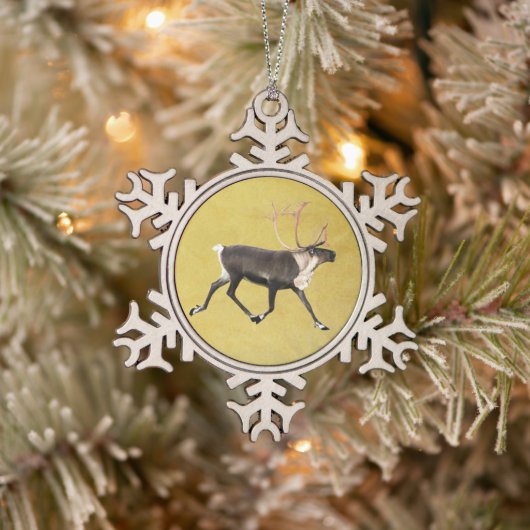 Bull Cariou Tin Sneeuwvlok Ornament (Boom)