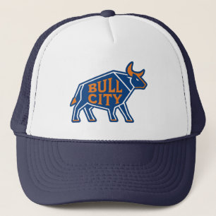 Bull City Geometric Bull Design – Durham NC Pride Trucker Pet