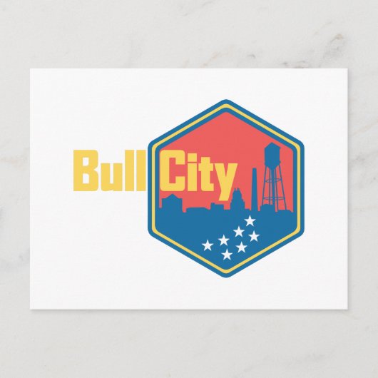 Bull City NC Briefkaart (Voorkant)