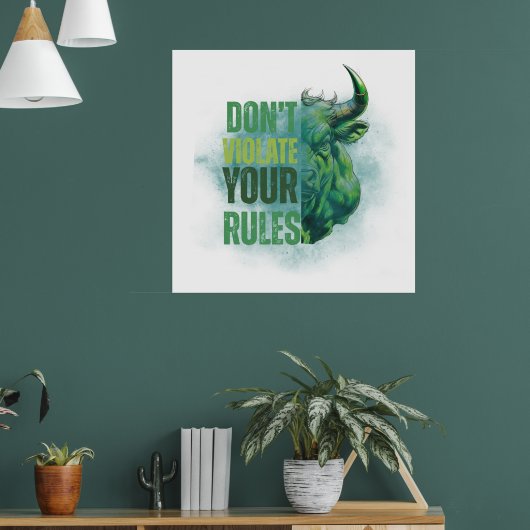 Bull design | Reminder | Motivation Poster (Woonkamer 1)