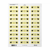 Bull Design Return Address Etiket (Full Sheet)