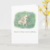 Bull Dog Joyeux Anniversaire ! Carte (Fleur jaune)