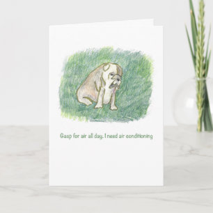 Bull Dog Joyeux Anniversaire ! Carte