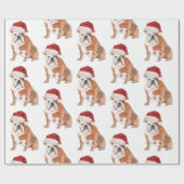 Bull Dog Kerstkerstkerstkerstkerstkerstkerstkersth Cadeaupapier (Vlak)
