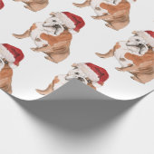 Bull Dog Kerstkerstkerstkerstkerstkerstkerstkersth Cadeaupapier (Hoek)