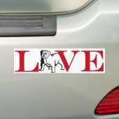 Bull Dog Lover Bumpersticker (Op auto)