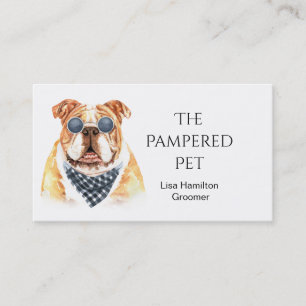 Bull Dog Pet Groomer/Vet/Sitters Visitekaartje