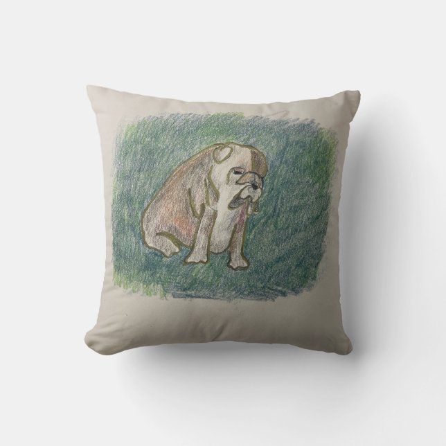 Bull Dog Pillow Kussen (Voorkant)