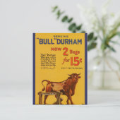  Bull Durham Tabaksadvertentie Briefkaart (Staand voorkant)