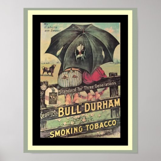 Bull Durham  Tobacco Ad Poster (Voorkant)