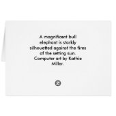 Bull éléphant (Dos Horizontal)