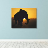 Bull Elephant Canvas Afdruk (Insitu (Houten vloer))