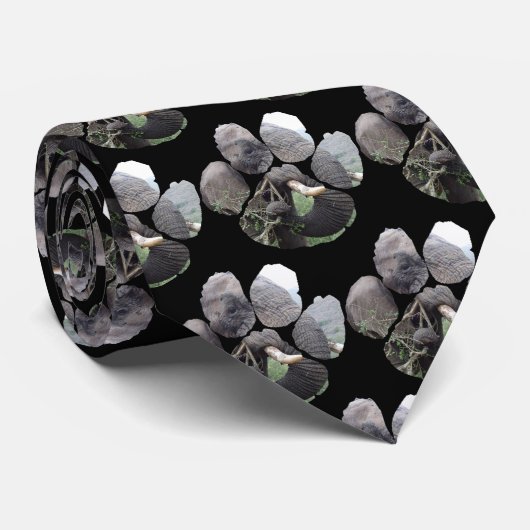 Bull Elephant Footprint Stropdas (Opgerold)