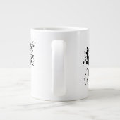 Bull Elephant in Black Splash Pick Your Background Extra Grote Mok (Achterkant)