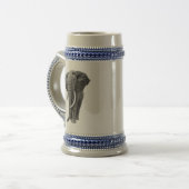 Bull elephant - Tekening in potlood Bierpul (Voorkant links)