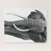 Bull elephant - Tekening in potlood Legpuzzel (Horizontaal)