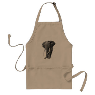 Bull elephant - Tekening in potlood Standaard Schort