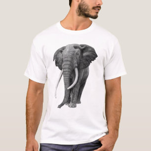 Bull elephant - Tekening in potlood T-shirt