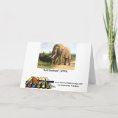 Bull Elephant Wenskaart Kaart (Achterkant)