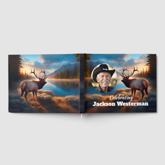 Bull Elk bij Mountain Sunset Memorial Gastenboek (Volledig)