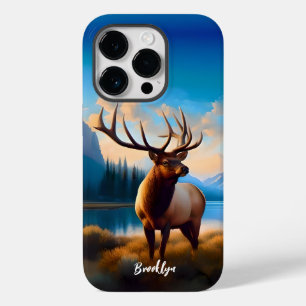 Bull Elk en Mountain Lake Case-Mate iPhone 14 Pro Hoesje
