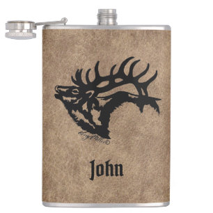 Bull Elk Flask Heupfles