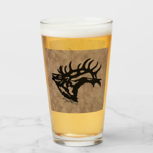 Bull Elk Glas (Voorkant gevuld)