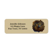 Bull Elk in het herfstbos Etiket (Voorkant)