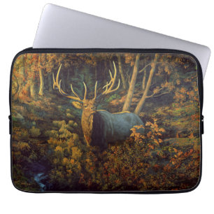 Bull Elk in het herfstbos Laptop Sleeve