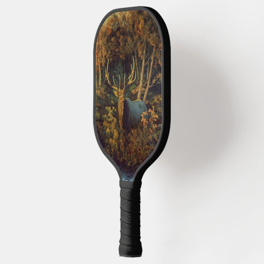 Bull Elk in het herfstbos Pickleball Paddle (Links)