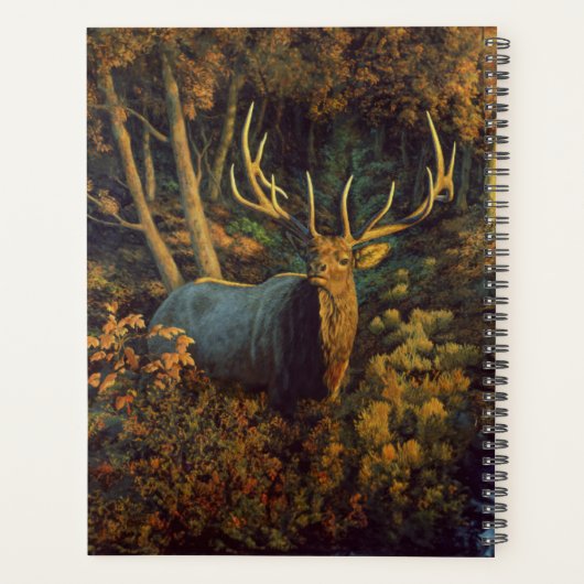 Bull Elk in het herfstbos Planner (Achterkant)