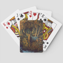 Bull Elk in het herfstbos Pokerkaarten