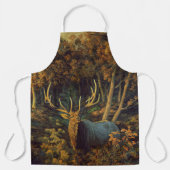 Bull Elk in het herfstbos Schort (Voorkant)