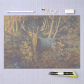 Bull Elk in het herfstbos Tissuepapier (Craft)