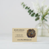 Bull Elk in het herfstbos Visitekaartje (Staand voorkant)