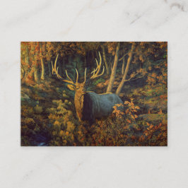 Bull Elk in het herfstbos Visitekaartje