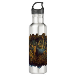 Bull Elk in het herfstbos Waterfles