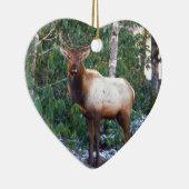 Bull Elk in Rhododendrons Keramisch Ornament (Rechts)
