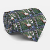 Bull Elk in Rhododendrons Stropdas (Opgerold)