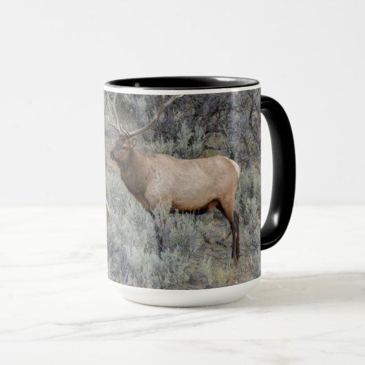 Bull Elk | Nationaal park Yellowstone Wyoming Mok (Voorkant rechts)