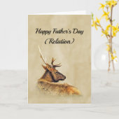 Bull Elk photo Reclining in Grassy Field Kaart (Gele Bloem)