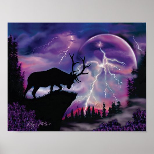 Bull Elk Poster (Voorkant)