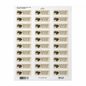 Bull Elk Silhouette Label (Full Sheet)