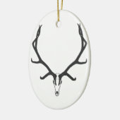 Bull elk skull European mount, bw Keramisch Ornament (Links)